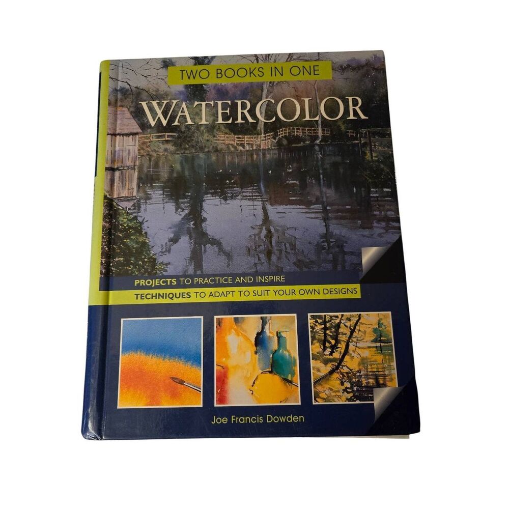 Watercolor two books in one by Joe Francis Dowden - sterling / silver books - is